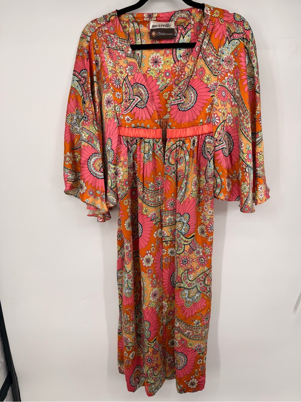 Nouvelle The Cove Atlantis Multicolor Tropical Robe Swim Cover Size Small Floral